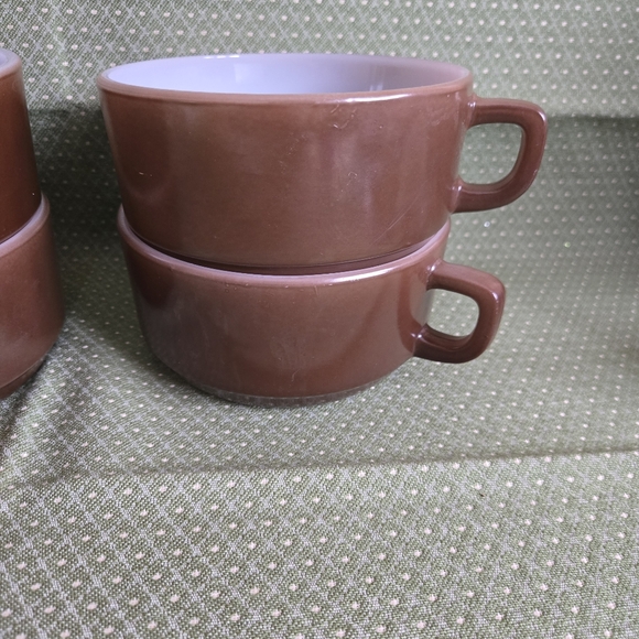 Anchor Hocking Fire-King 4-pc Soup Bowls Brown - Picture 3 of 7